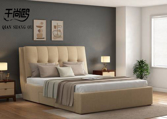 Customized King Size Drawer Storage Bed 180*200cm With Pillow