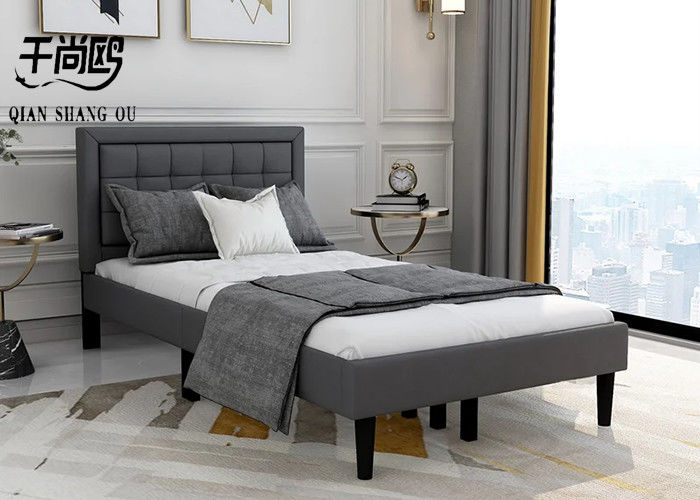 Classic Soft Linen Upholstered Bed for hotel / apartment